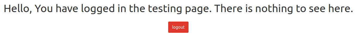 The after login screen