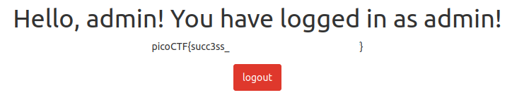Success, a website showing the flag