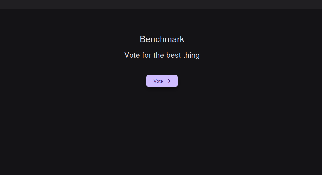 The front page of Benchmark