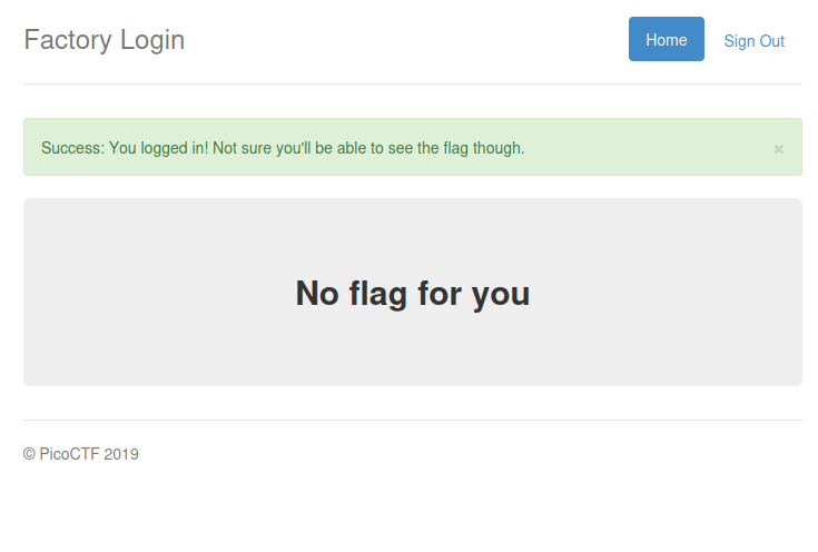 The screen you get when you "login"